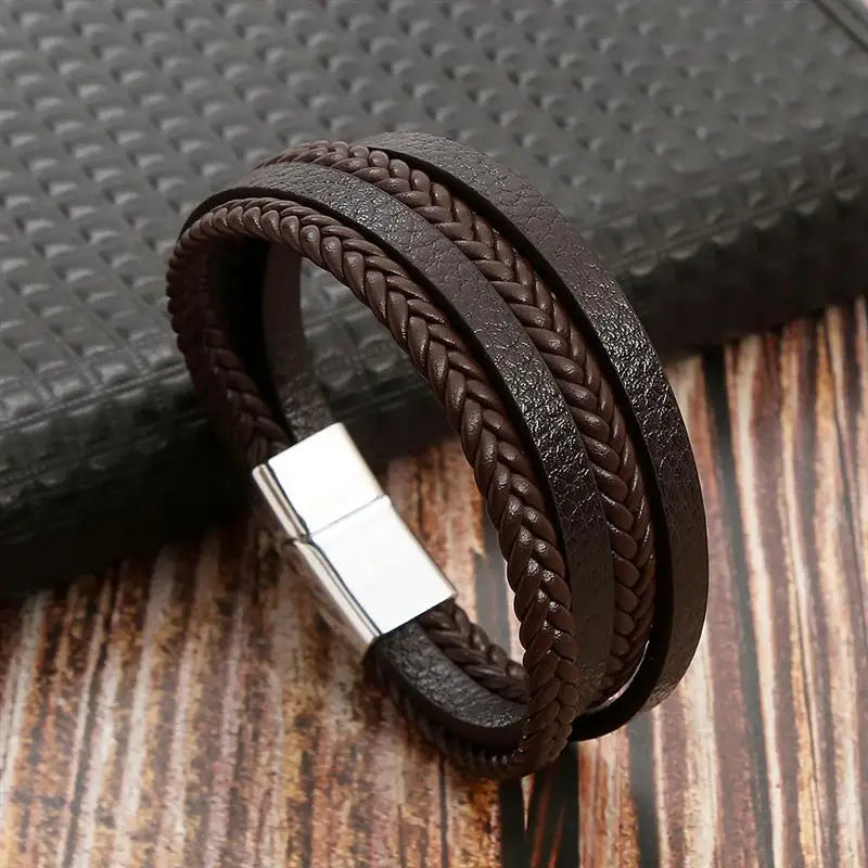 Alloy Buckle Leather Bracelets