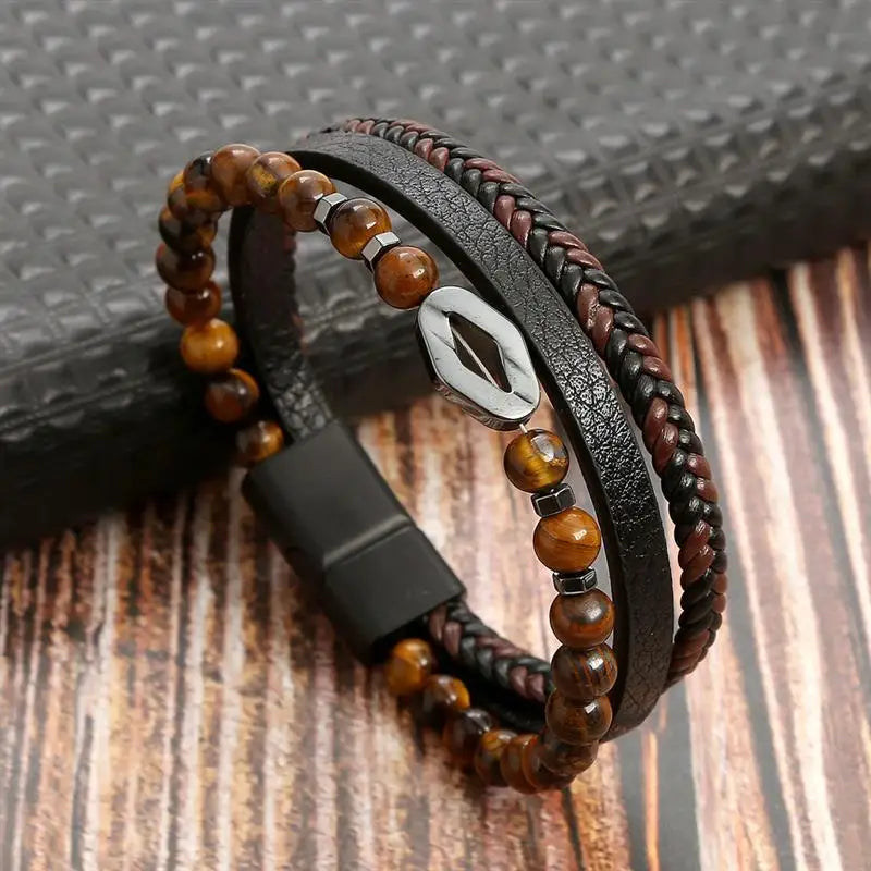 Alloy Buckle Leather Bracelets