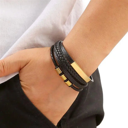 Alloy Buckle Leather Bracelets