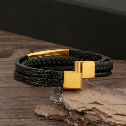 Alloy Buckle Leather Bracelets