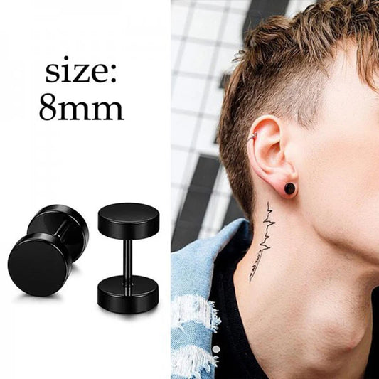 Black Stud Earrings