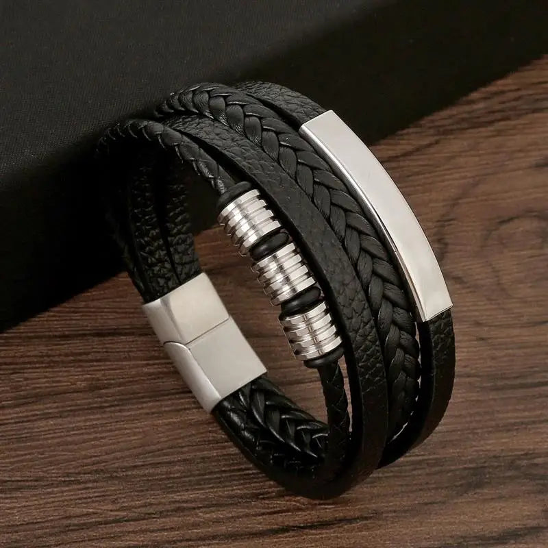 Alloy Buckle Leather Bracelets