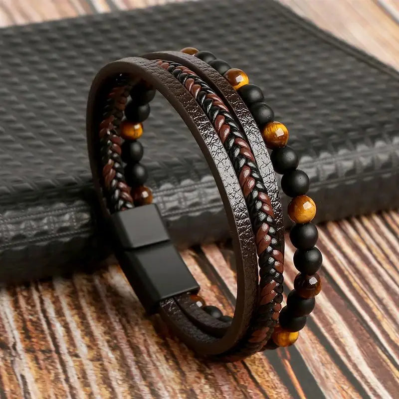 Alloy Buckle Leather Bracelets