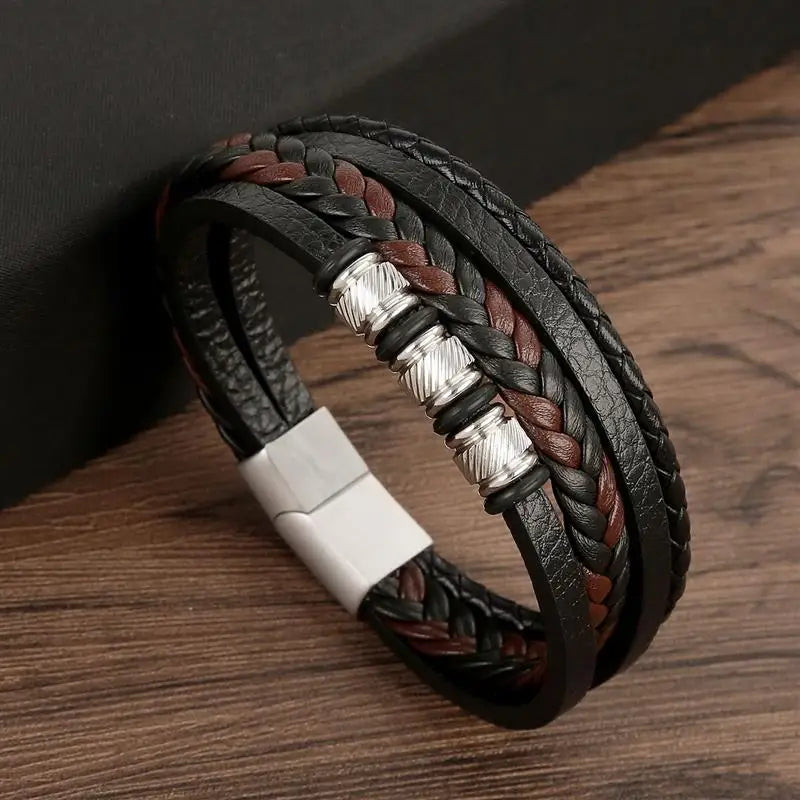 Alloy Buckle Leather Bracelets