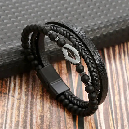 Alloy Buckle Leather Bracelets