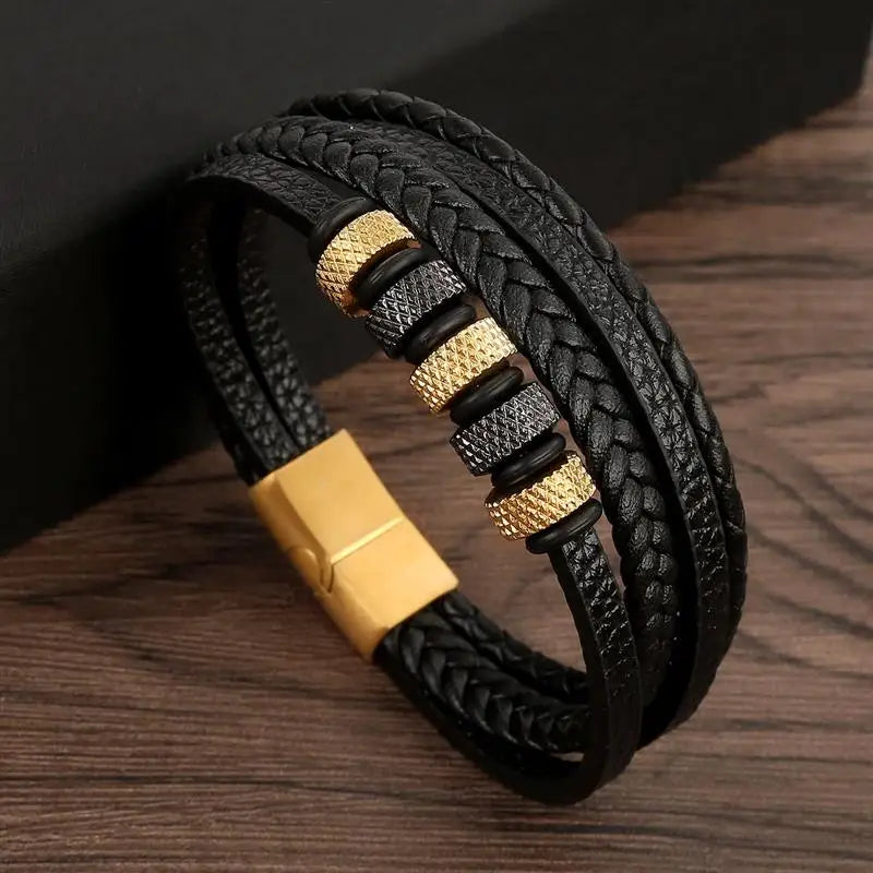 Alloy Buckle Leather Bracelets