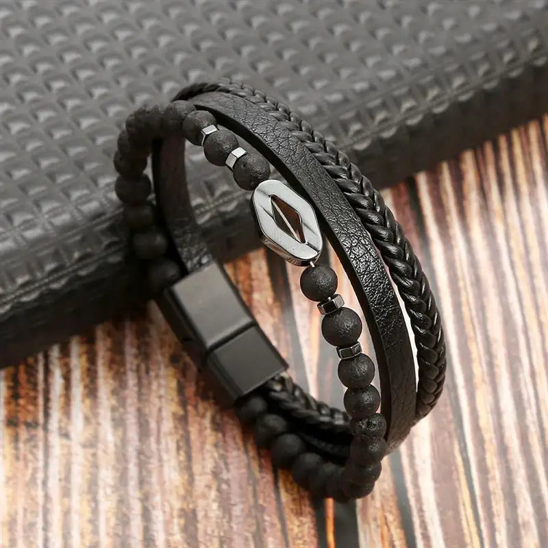 Alloy Buckle Leather Bracelets