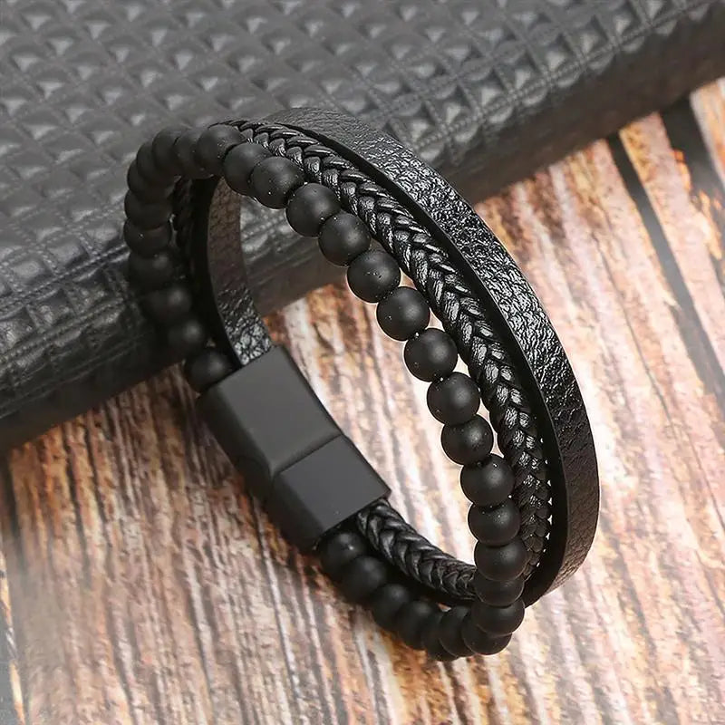 Alloy Buckle Leather Bracelets