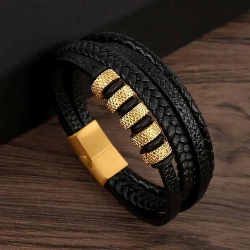 Alloy Buckle Leather Bracelets