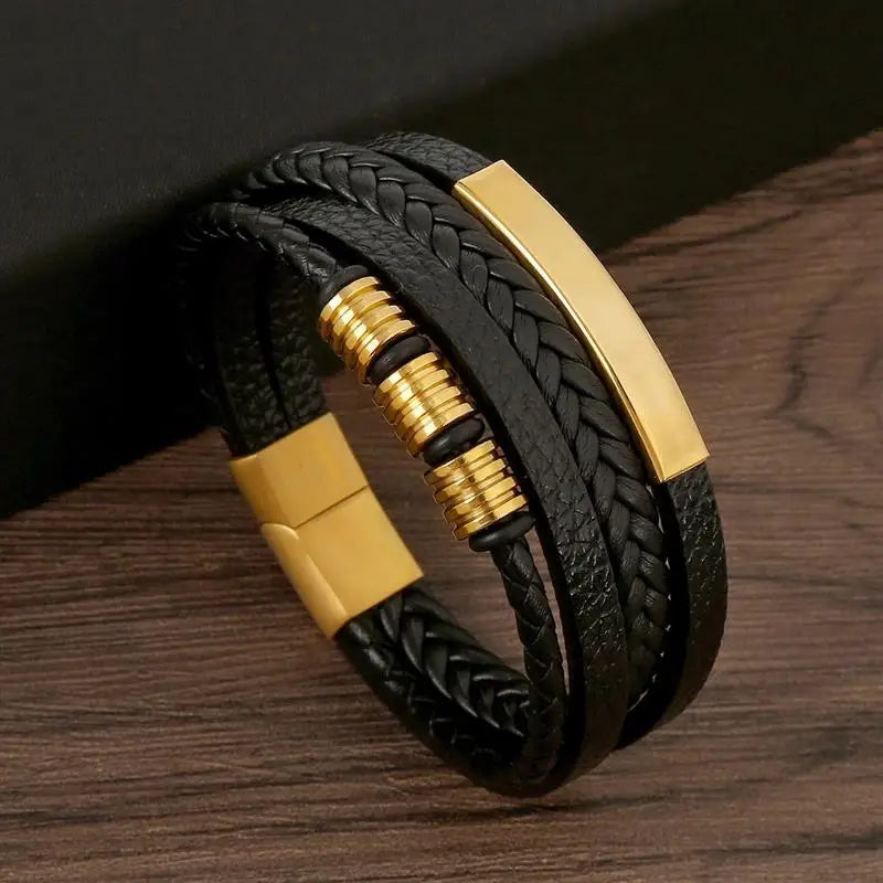 Alloy Buckle Leather Bracelets