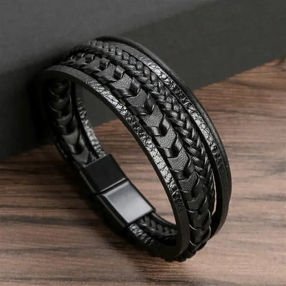 Alloy Buckle Leather Bracelets